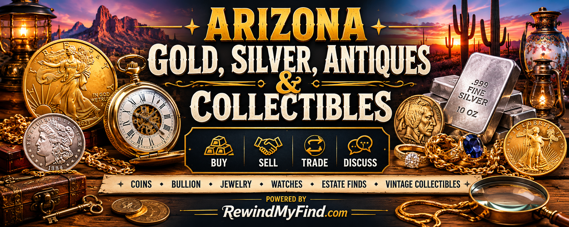 Arizona Gold Silver Antiques Collectibles Facebook group